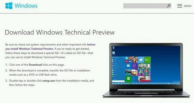 Windows9将至：技术预览版大小约4GB 