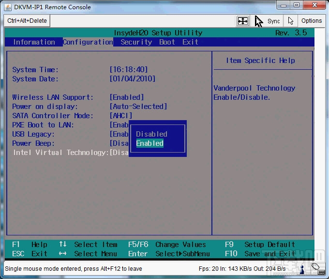 Intel Virtual Technology BIOS设置