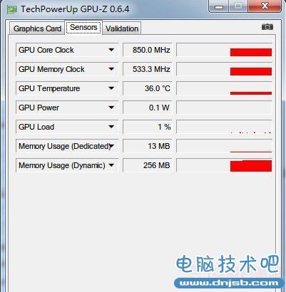 GPU-Z还可以检测显卡温度