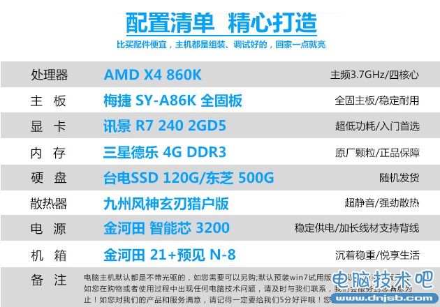 省钱将就用 1599元四核独显入门游戏主机配置推荐