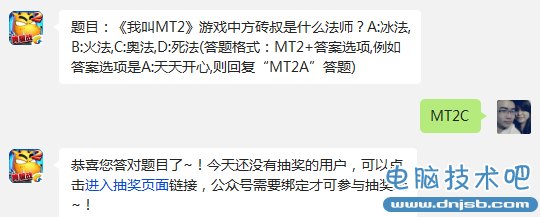 我叫MT2游戏中方砖叔是什么法师?