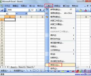 将自动求和按钮添加到Excel2003自定义工具栏中