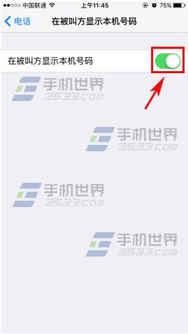 苹果iPhone6s在被叫方显示本机号码方法