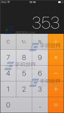 苹果iPhone6sPlus计算器删除键在哪