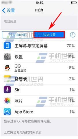 苹果iPhone6sPlus电量使用情况如何查看