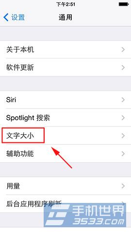 iPhone5s字体大小怎么设置？