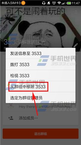 WhatsApp移除群组成员方法