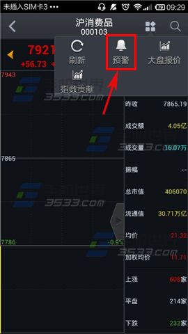 手机大智慧设置股价预警方法
