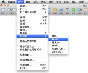 pages怎么保存为word mac的pages转化为word
