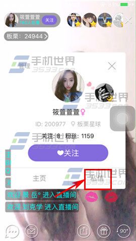 板栗怎么私信主播 板栗私信主播方法