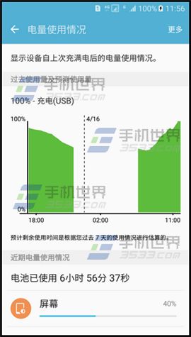 三星S7edge查看电池电量使用情况教程