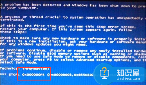 电脑出现蓝屏错误代码0x000000F4怎么办 如何解决电脑0x000000F4蓝屏代码方法