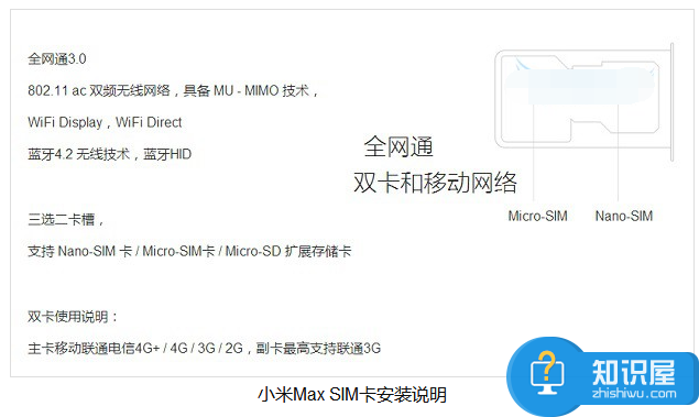小米Max如何装卡 小米Max SIM卡怎么安装