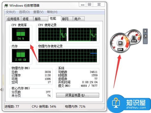 Windows7系统CPU仪表盘怎么打开 Windows7系统打开CPU仪表盘的教程