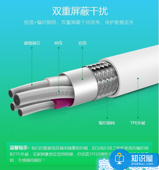 公牛抗折断数据线 兼顾苹果安卓系统