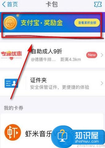支付宝奖励金在哪领