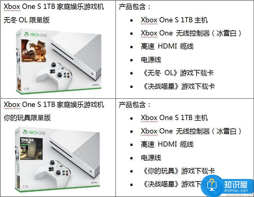 Xbox One S国行售价公布 官方售价2399起