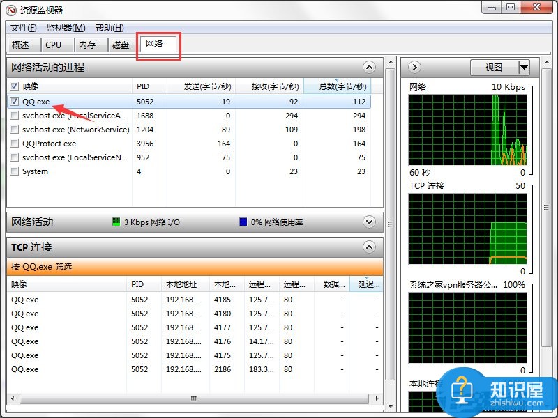 在Win7系统中怎么查看QQ好友IP地址 查看qq好友IP地址的图文教程