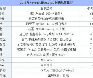 AMD Ryzen5 1400配什么主板好 R5-1400配RX470D电脑配置推荐