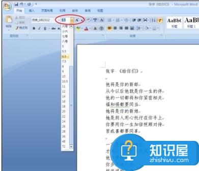 word2007把字体放大的方法 Word2007怎么设置字体大小