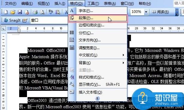 Word2003怎样调整段落行间距 Word2003调整段落行间距的方法