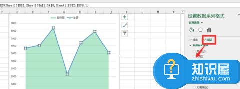 excel2013怎么制作折线面积图 excel2013制作折线面积图的方法