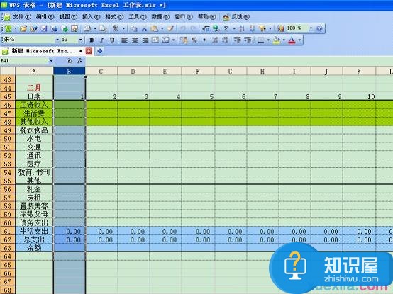 WPS表格怎么制作记账本 WPS表格制作个性记账本的方法