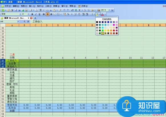 WPS表格怎么制作记账本 WPS表格制作个性记账本的方法