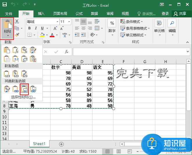 简单几步，即可将Excel中表格转换为图片