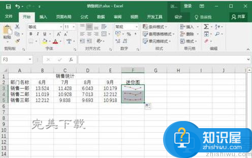 Excel2016做统计：制作迷你图，让数据更加直观