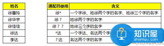 Excel中通配符功能的相关应用