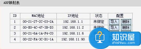 ARP映射设置