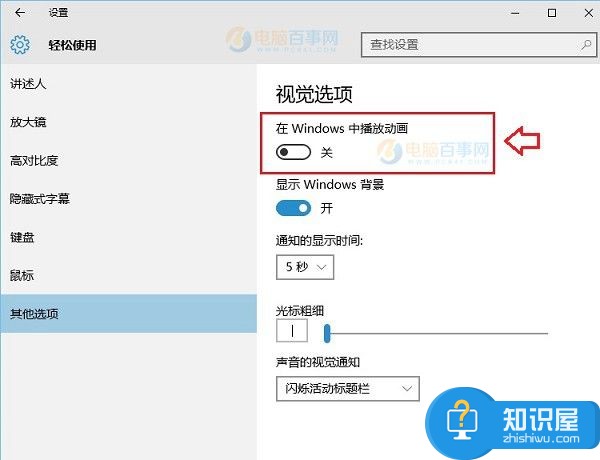 win10系统动画效果怎么设置在哪里 Win10动画效果怎么开启与关闭方法