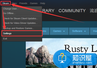 电脑中Steam游戏客户端界面显示英文如何修改成中文1