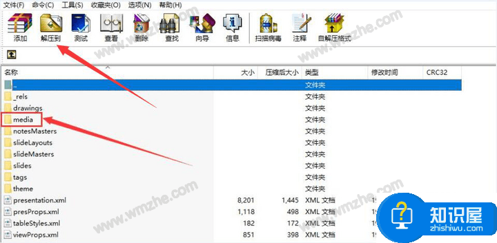 如何批量提取PPT中的所有图片？可以使用WinRAR软件