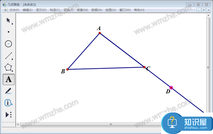 几何画板实操教学，画出三角形外角平分线