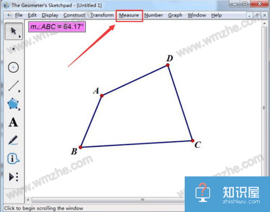 几何画板怎么计算四边形的内角和？几何画板计算四边形内角和的教程