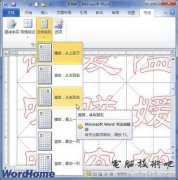 Word2010书法字帖文字排列方式设置