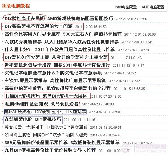 电脑技术吧电脑组装教程中涉及到众多DIY字眼