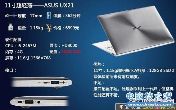 华硕Asus UX21超级本