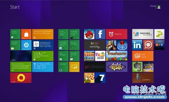 Windows 8采用了更加适合触控操作的全新UI