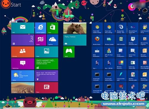 Win8的开始屏幕支持更改背景图案吗