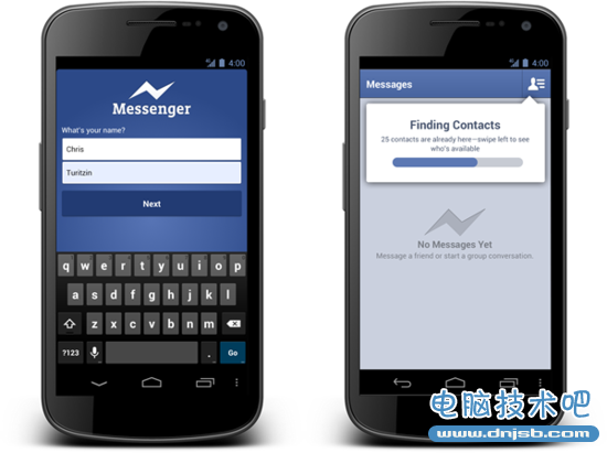 Facebook更新Android版Messenger应用 无需Facebook账户