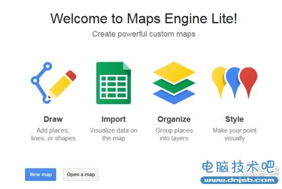 谷歌面向普通网民的地图引擎精简版，用户可定制地图