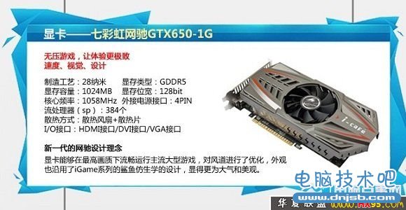 七彩虹网驰GTX650独立显卡