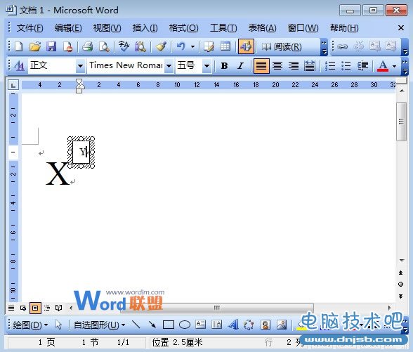 多重幂指数用文本框也能在Word2003中输入