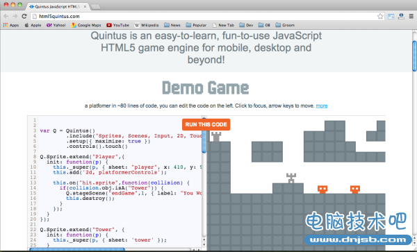 Best HTML5 and javascript game engine Library - html5quintus