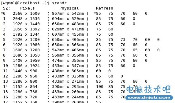 在Linux下更改桌面分辨率 脚本之家