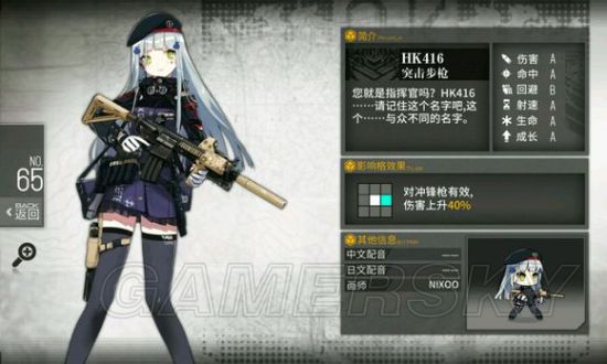 少女前线HK416值得练吗 HK416实用性分析