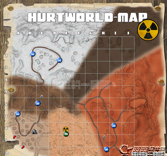 伤害世界Hurt world全地图位置标注一览